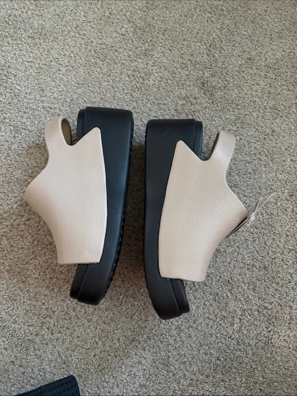 CROCS Women’s Dylan Platform Slide - Beige and Black